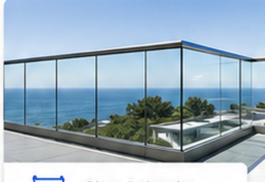 Glass balcony railings
